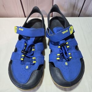 Teva Kids Blue and Yellow Sandals Water Shoes Size 7